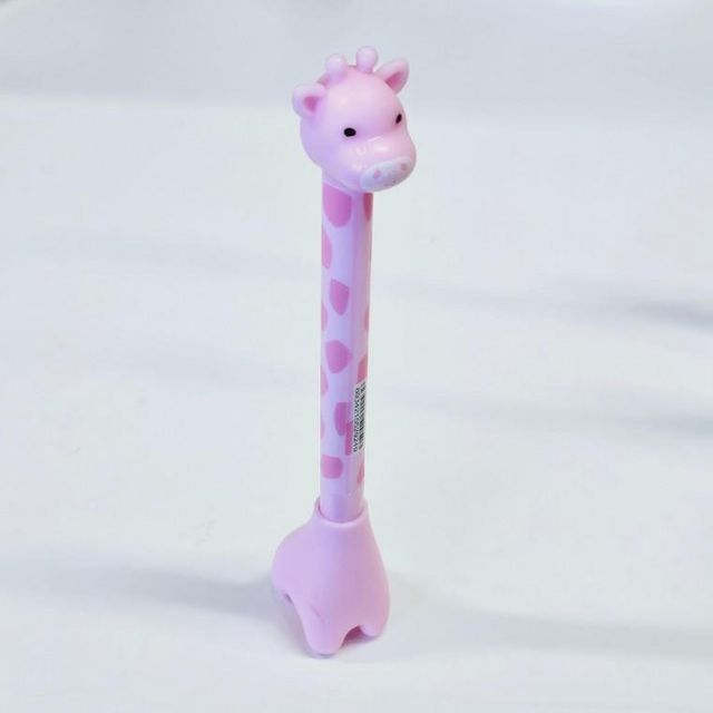 동물 기린 스탠드 볼펜 핑크 감좋은 구 귀여운 퇴사 선물 용 필기