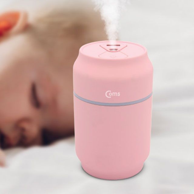 멀티 USB 가습기 가습기 선풍기 LED 라이트 Pink - 3in1 데스크용