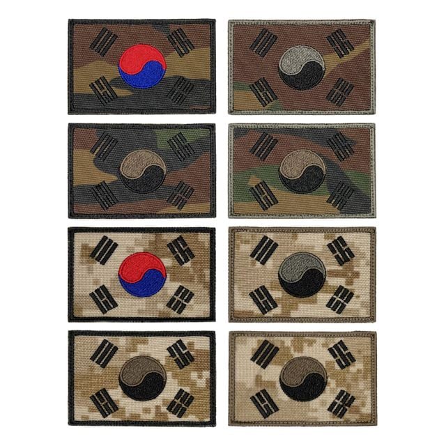 우드랜드 AOR1 사막디지털 태극기 패치 8종
