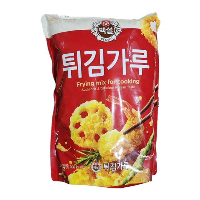 백설 튀김가루 2Kg - 바삭한 튀김 요리용 대용량 가루