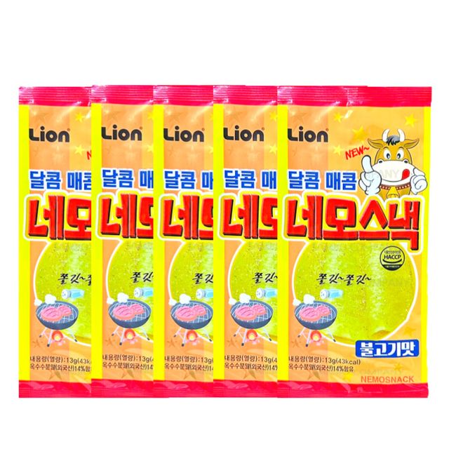 달콤매콤네모스낵 불고기맛 5개 - 집콕 간식으로 딱 좋은 양