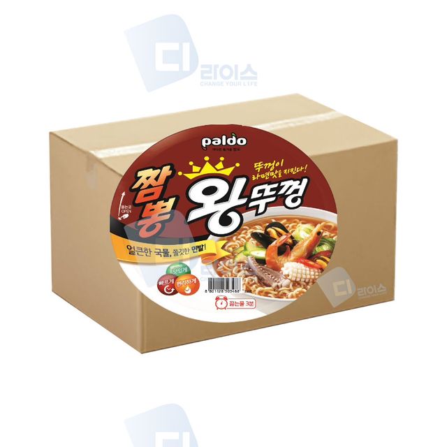 팔도 짬뽕왕뚜껑 110g 18개입 해물 컵라면