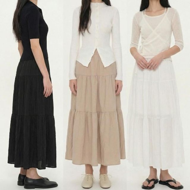 신상 루즈핏 롱스커트 롱기장 편안한 선물 20대 코디
