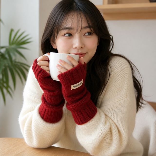 비이 4컬러 니트 암워머 숏 팔토시 핸드워머 겨울 손토시 장갑