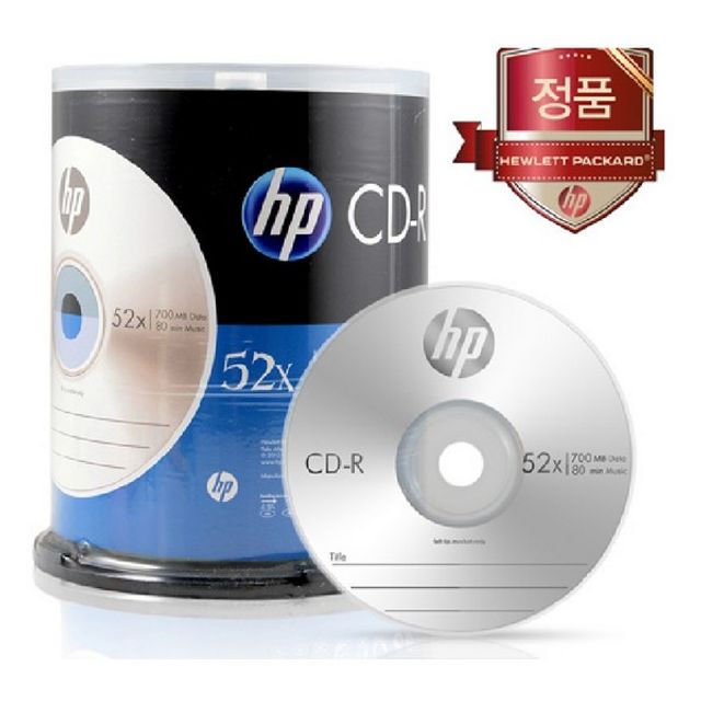 HP CD-R 100P 대용량 기록용 디스크 - 안정적 데이터 저장