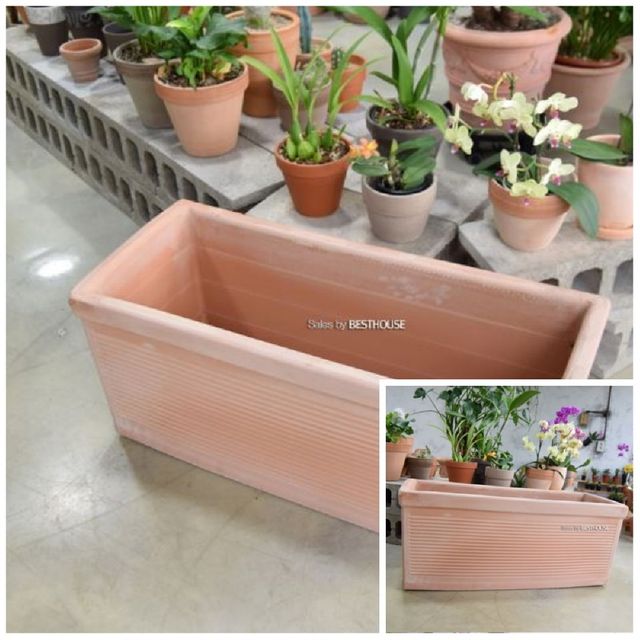 초대형 토분화분 옆이넓은 직사각 85x35x35cm 아레나 인테리어화분 사각화분 식물화분 베란다화분