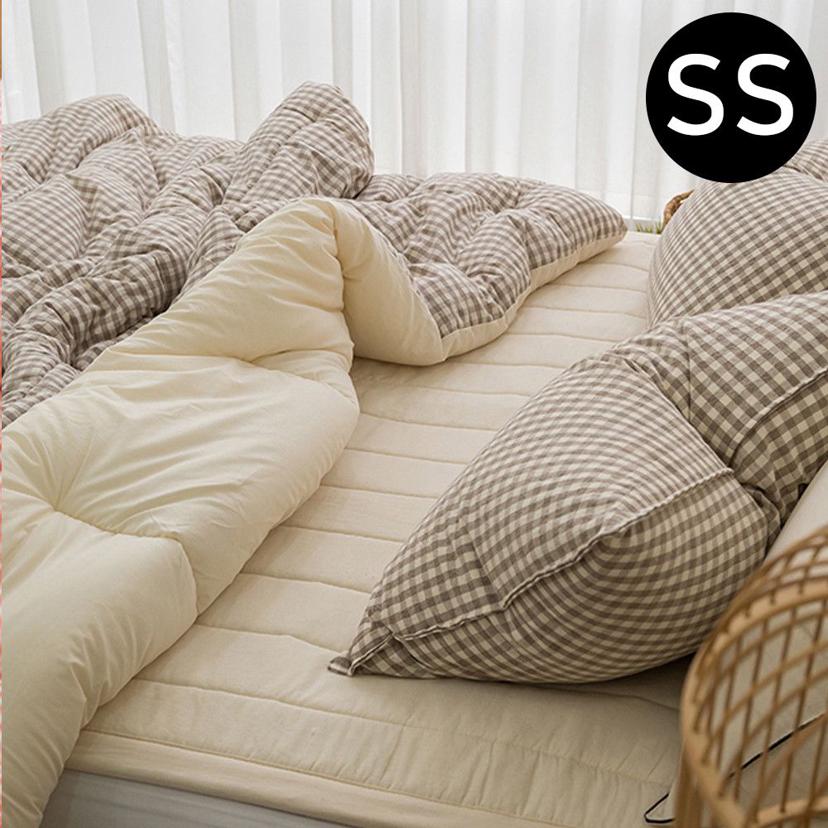 차렵이불 패드 세트 슈퍼싱글 SS 브라운 베이지