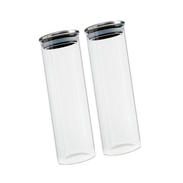 내열유리 밀폐용기 2p세트 6.5cm 520ml 견과류통 사탕용기 전자렌지용밀폐용기