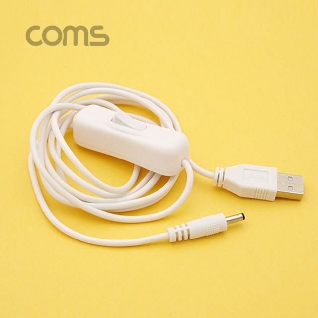 Coms USB 전원 케이블 USB(M) DC 3.51.3(M) 1.5M 화이트