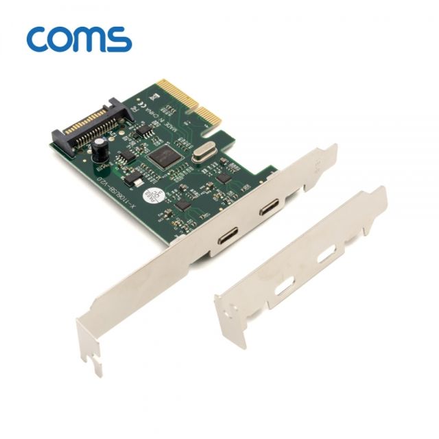 Coms PCI Express USB 3.1 Type C 카드 2포트 - 고속 확장 카드