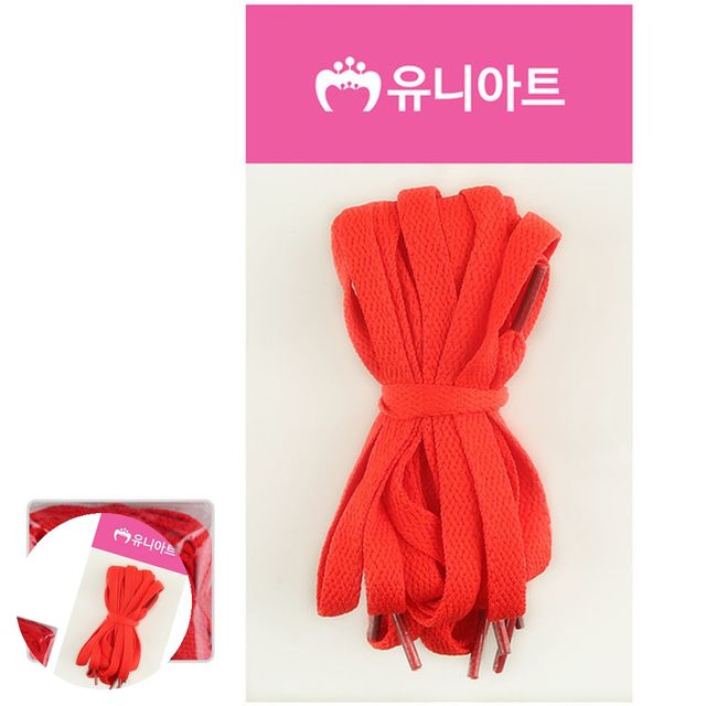 넓은운동화끈 매듭끈 넙적 신발끈 빨강