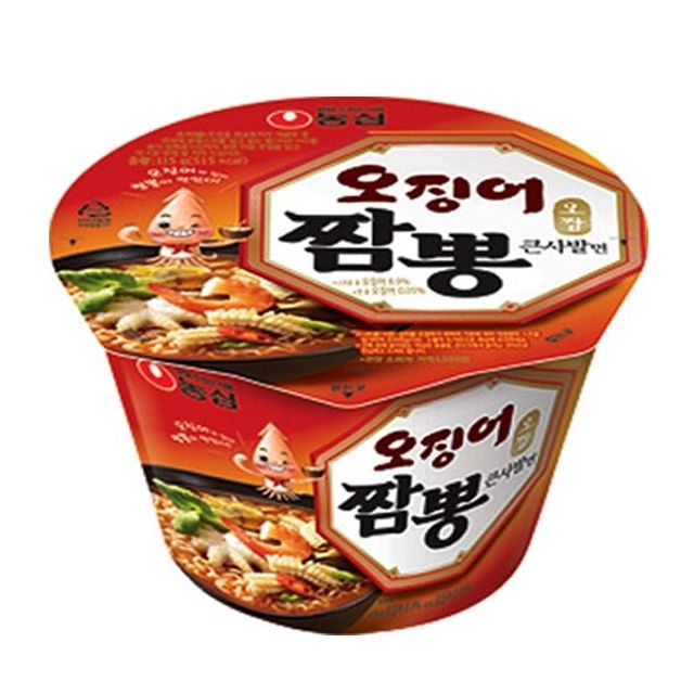농심 오징어짬뽕 큰사발 16개입 행사상품 - 매콤한 해물맛 컵라면