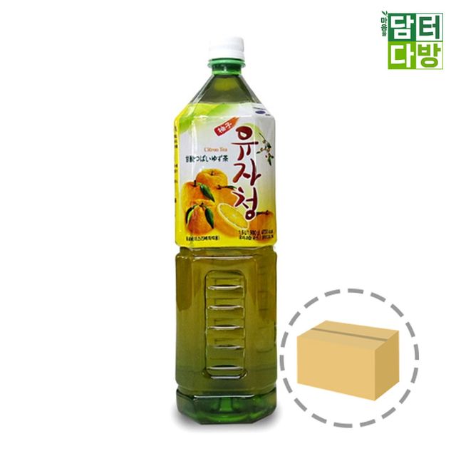 청솔 유자청 원액 1.5L 1BOX 6개입 무료배송 대용량 세트