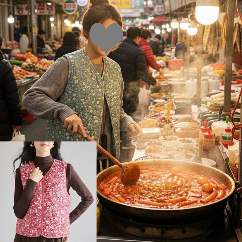 실버엔젤 경량 누빔 조끼 - 여성 퀼팅 보온 이너 패딩