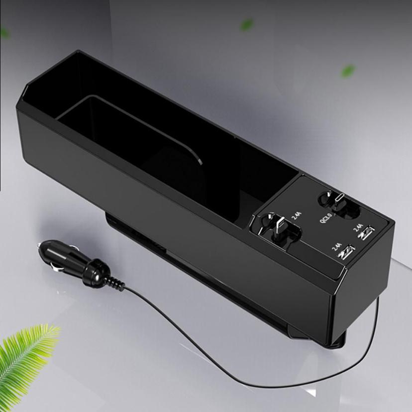 차량용 사이드 포켓 자동감김 충전 케이블 USB 거치대
