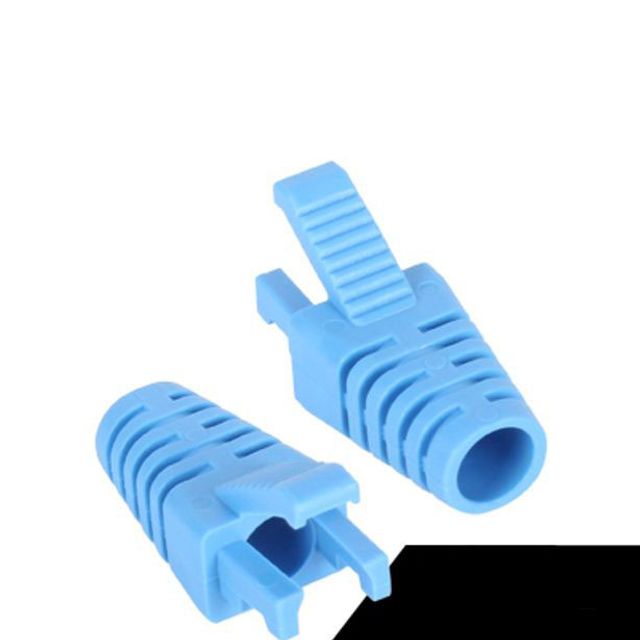 RJ45 락 부트 6파이 블루 100개 - 네트워크 케이블 안정 고정용