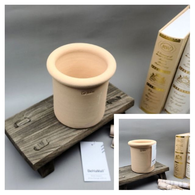 수제토분 더칼론 T06 플랫실린더 13x13cm 야외화분 베란다화분 정원화분 난간화분