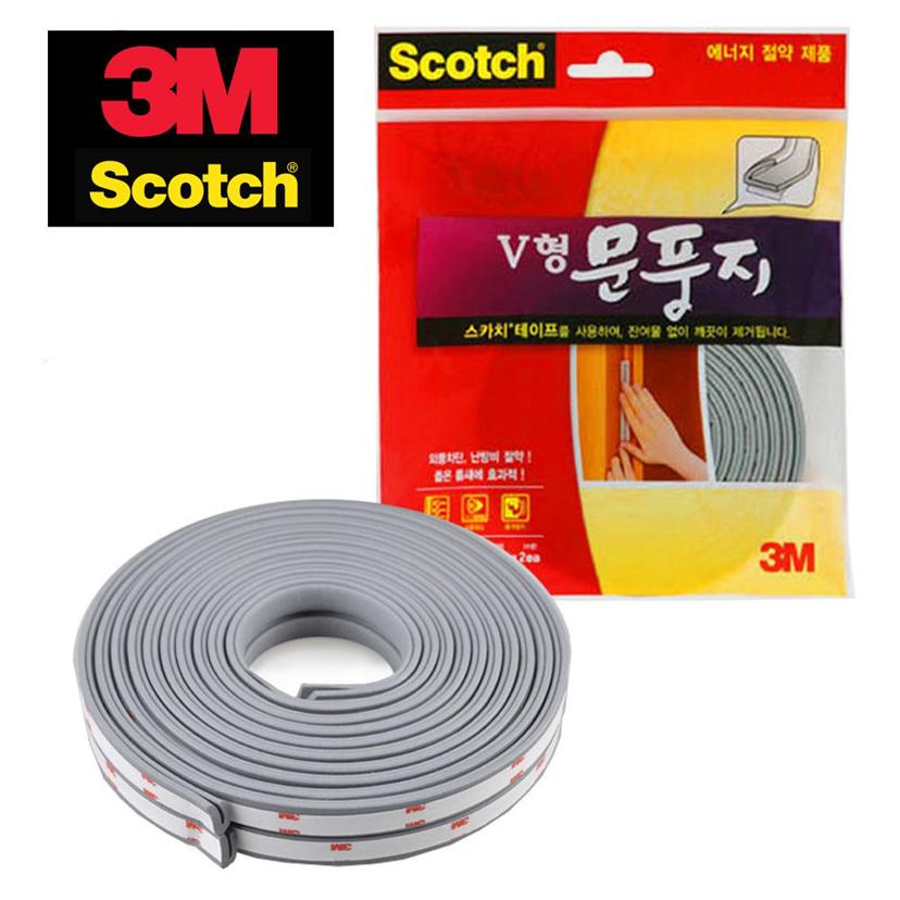 3M 문틈막이 V자형 단열 창문 외풍 차단 문풍지