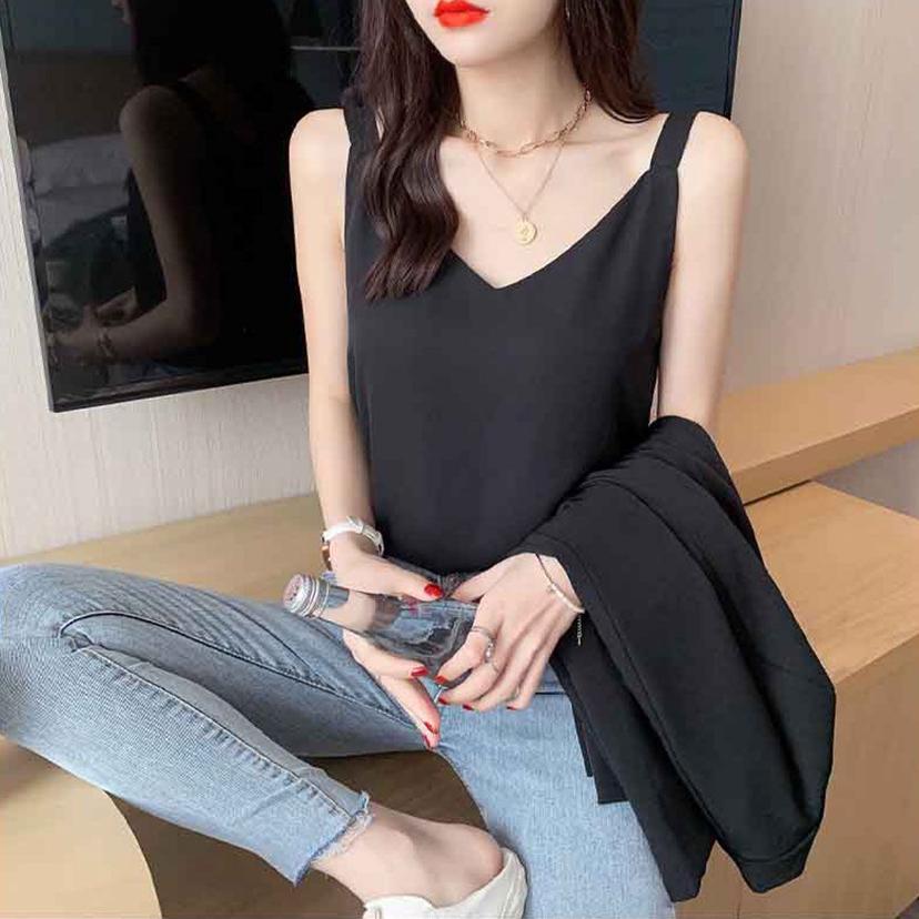 여성 슬리브리스 정장 민소매 - 오피스룩 캐주얼 블라우스