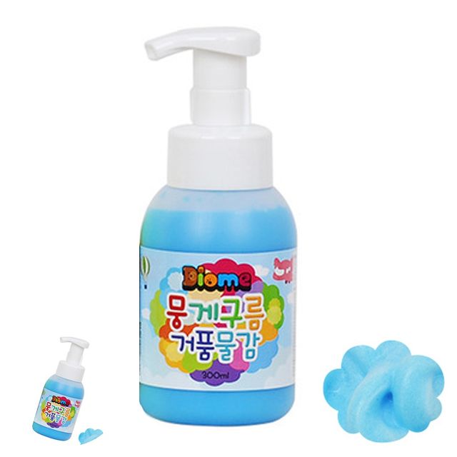 어린이 미술놀이 거품물감 300ml, 형광파랑 뭉게구름 물감