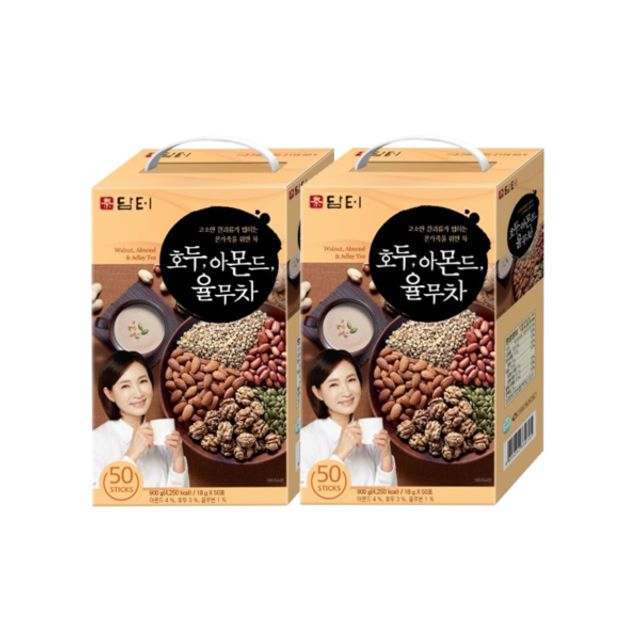 담터 호두 아몬드 율무차 50T x 2개 - 영양 곡물 음료