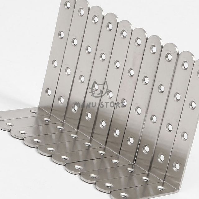 철물부속품 벽걸이형 스텐꺽쇠 코너철 10p세트 125x75mm