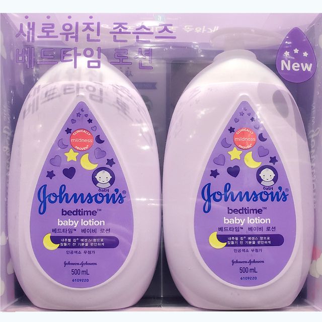 존슨즈 저자극 포뮬러 베드타임 베이비로션 500mlx2개 아기 피부 진정 보습