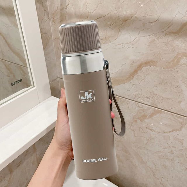 스텐 보냉 보온물통 750ml 브라운 보틀병 이쁜텀블러