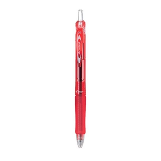 파일럿 아크로볼 유성볼펜 0.5mm 레드, 노크식 사무용