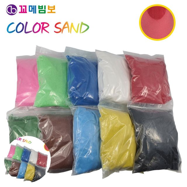 영아모래놀이 아기모래놀이 색모래 1kg 빨강