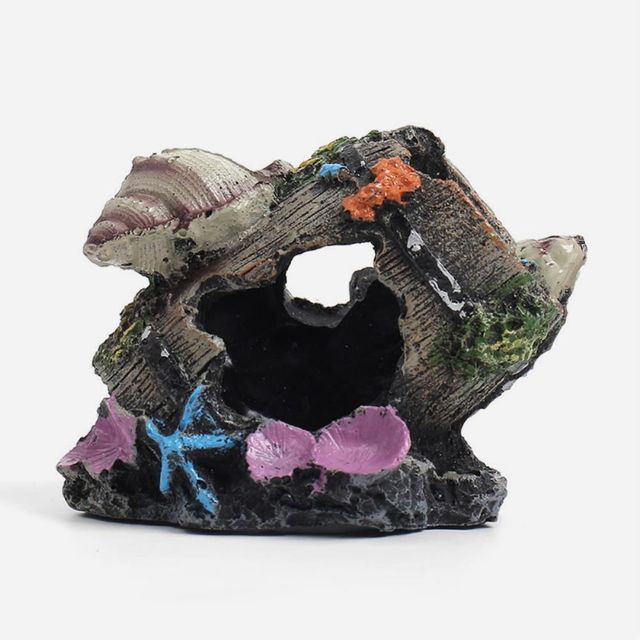 수족관 인테리어 12x8x10cm 은신처나무통