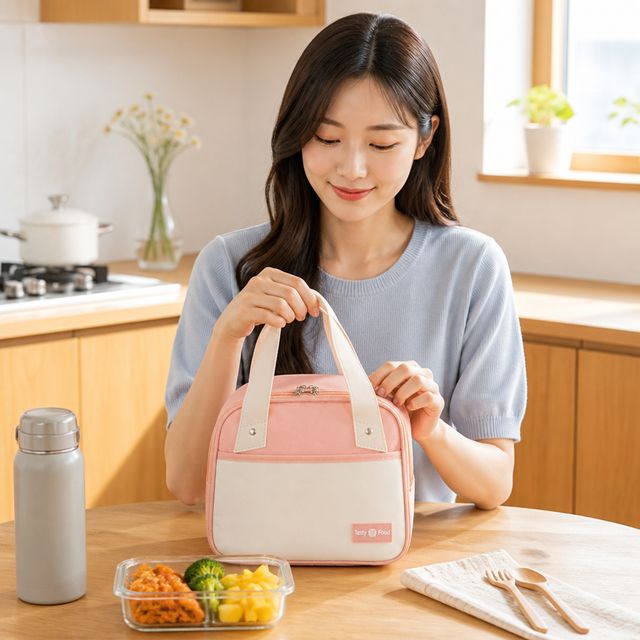 테이스티 런치백 4컬러 보온보냉 파우치 보냉가방 소풍 도시락 가방
