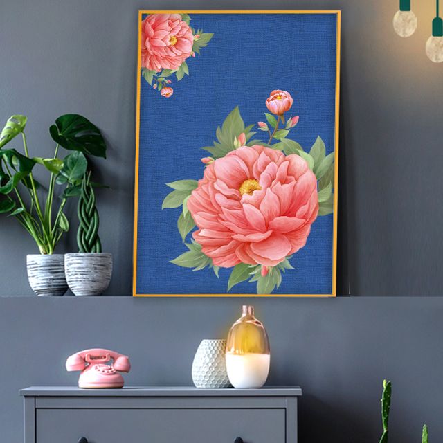 목단 그림 액자 풍수화 돈 들어오는 꽃 그림 A2gdAL3