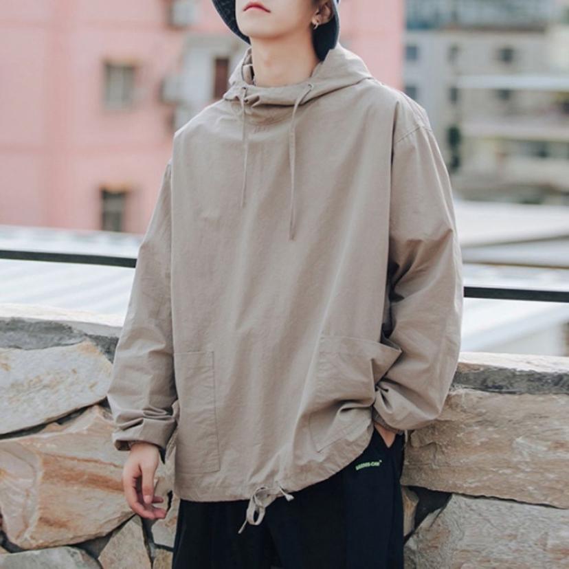 남자 바람막이 후드 아노락 - 캐주얼 데일리 아우터
