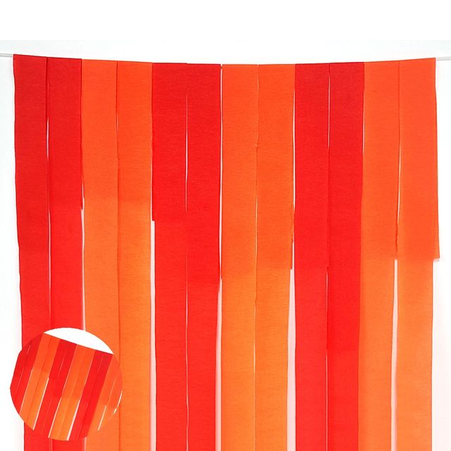 파티커튼 포토존꾸미기 이벤트 파티스트리머 6입 혼합 빨강 주황 4.5mm x 25m