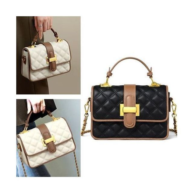 스퀘어 퀼팅 토트백 크로스백 여성 가방 핸드백 여자