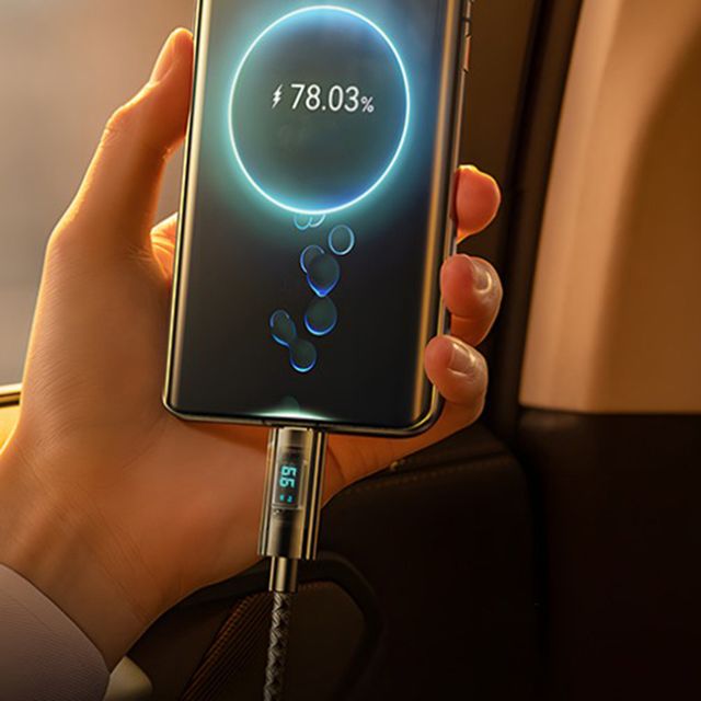 고속 100W C to 1.2M C타입 충전케이블 전력측정
