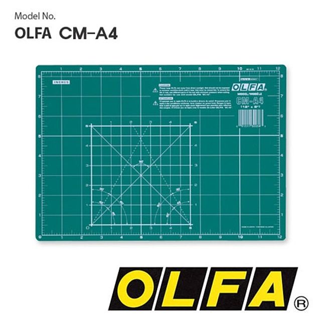 올파 OLFA 데스크매트 커팅매트 A4 320x225mm - 정밀 작업용 고무판