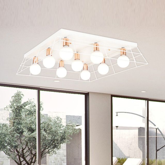 LED 마트 9등 거실등 블랙 화이트 전구포함 밝은 조명