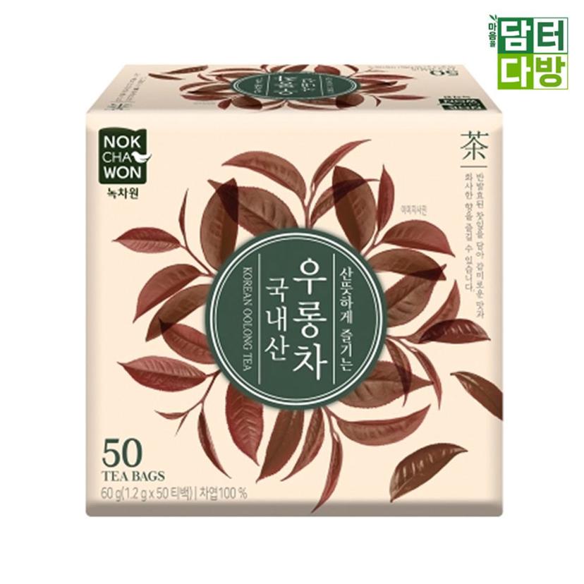녹차원 국내산 우롱차 50티백 3박스 세트 대용량