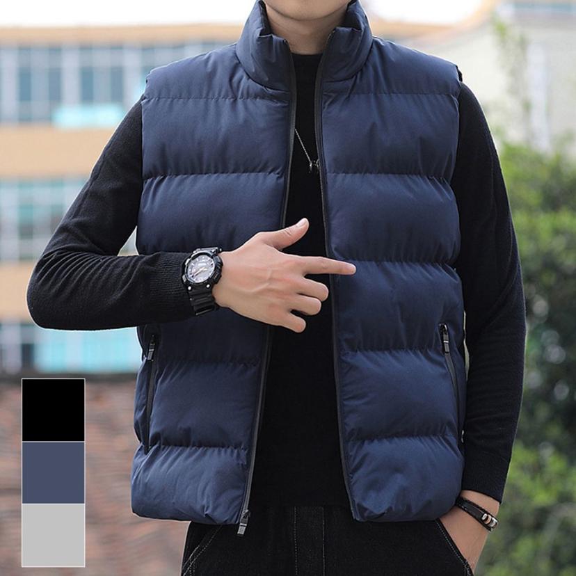 베이직 디자인 데일리 겨울 안주머니 패딩 조끼