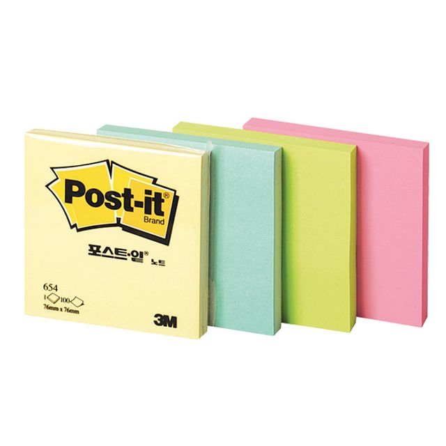 메모하는 포스트잇 654 민트 76X76mm 1개