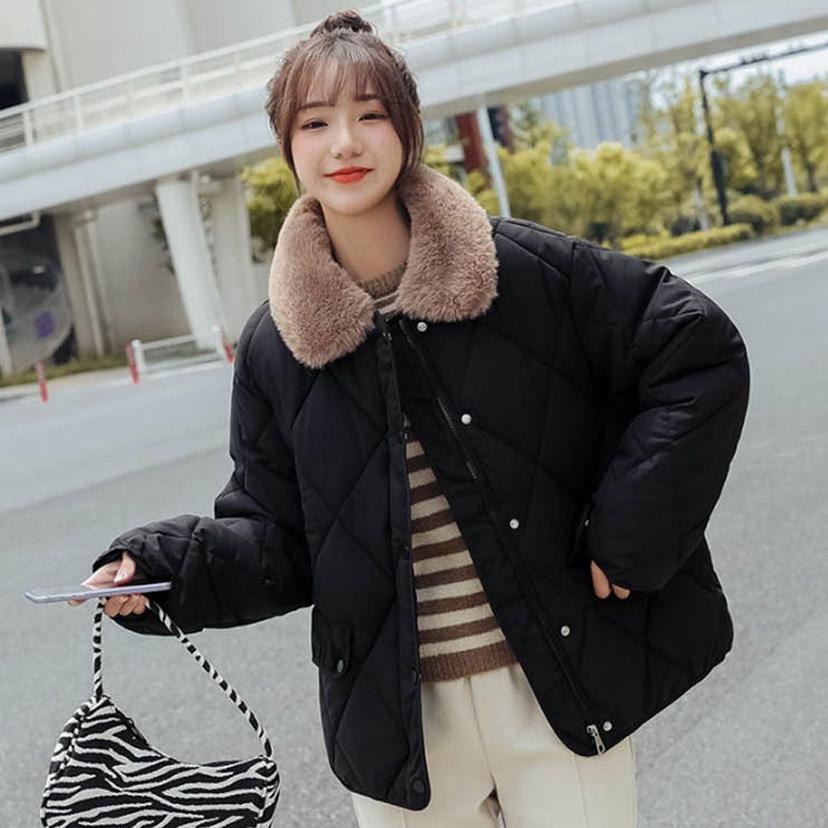 여성 넥 뽀글이 퀼팅 누빔 패딩 점퍼 겨울 아우터