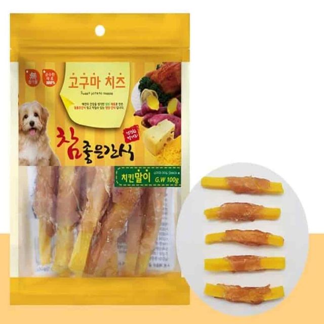 간식 고구마치즈치킨말이 100g 애견육포 개껌 반려견간식 강아지간식
