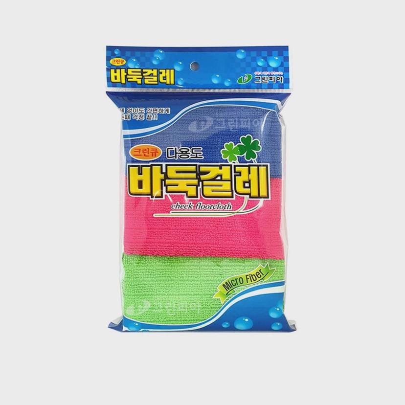 그린피아 크린큐 다용도 바둑 걸레 3p - 주방 및 청소용
