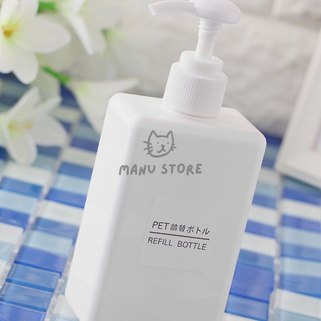 샴푸소분용기 샴푸통 욕실 디스펜서 사각 리필용기 100ml 화이트