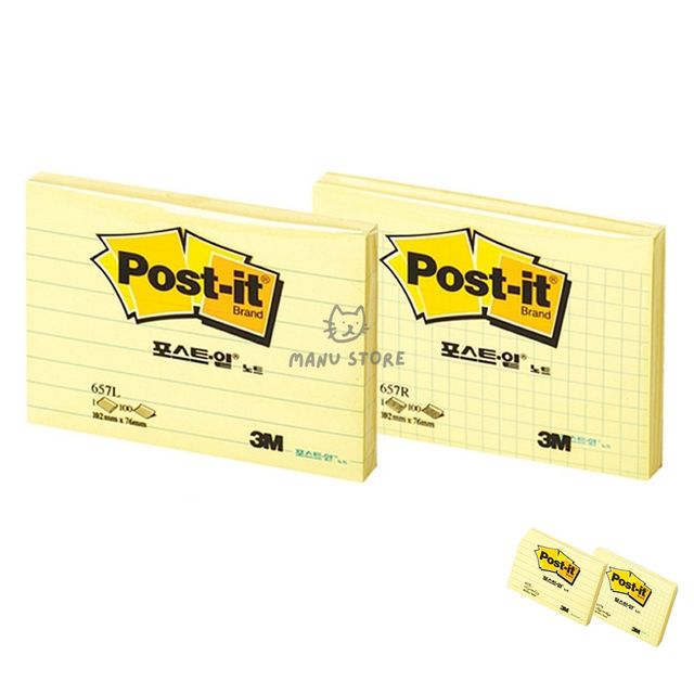 모니터메모 탁상메모지 포스트잇 노트 라인 102x76mm