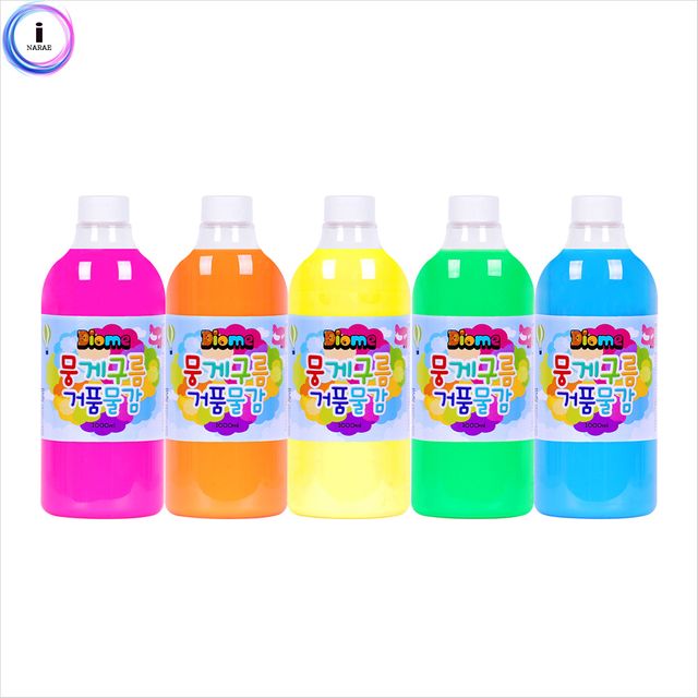 뭉게구름 거품물감 리필 1000ml 5색 세트 - 기본 색상 구성