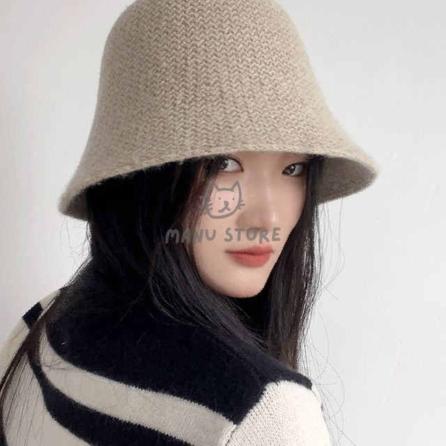 남성버킷햇 등산벙거지모자 울 버킷햇 브라운