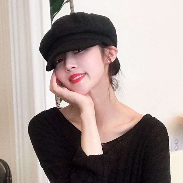 여성 빵모자 무지 팔각모 뉴스보이캡 헌팅캡 패션모자